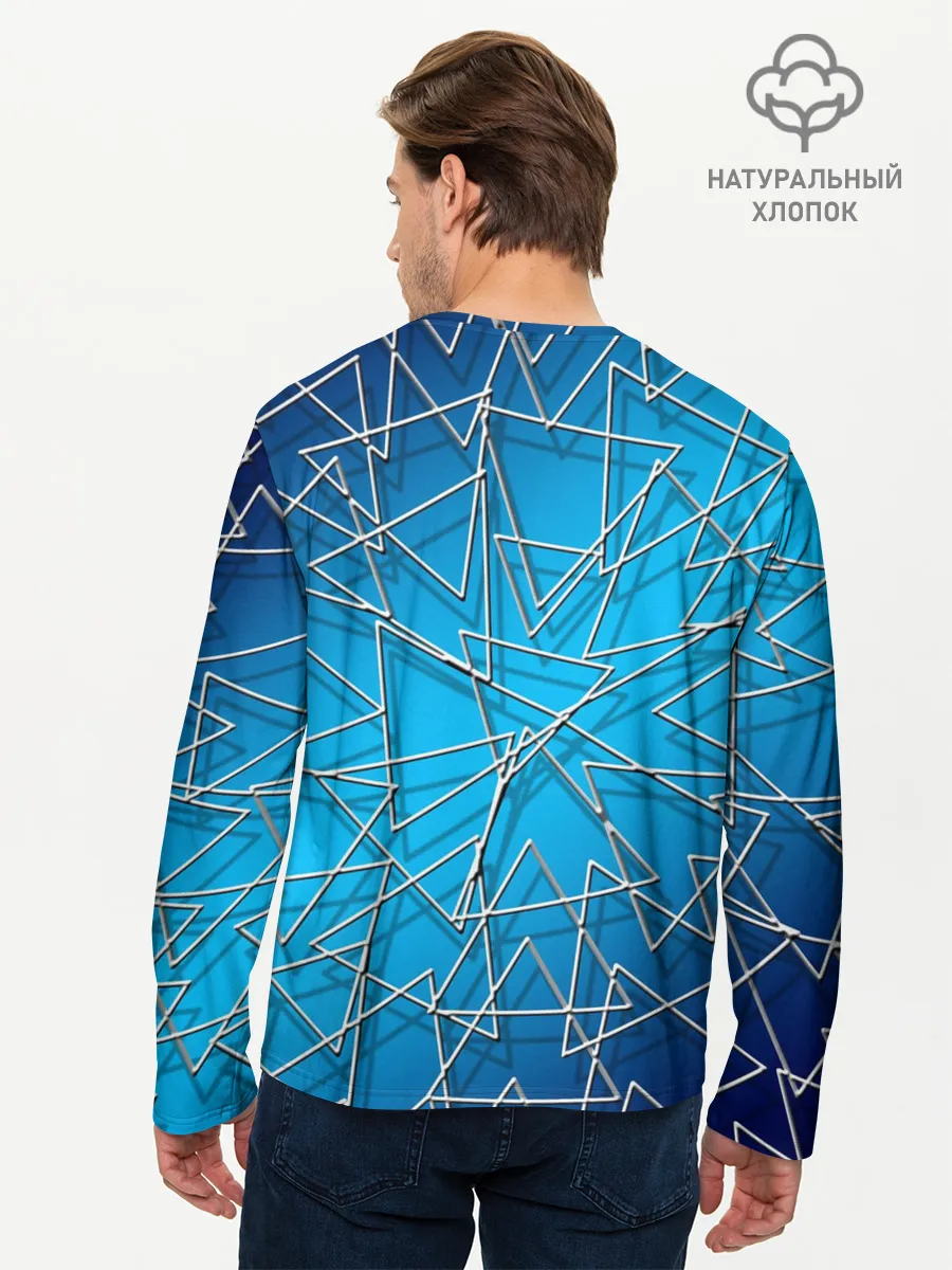 Мужской лонгслив базовый / Треугольники