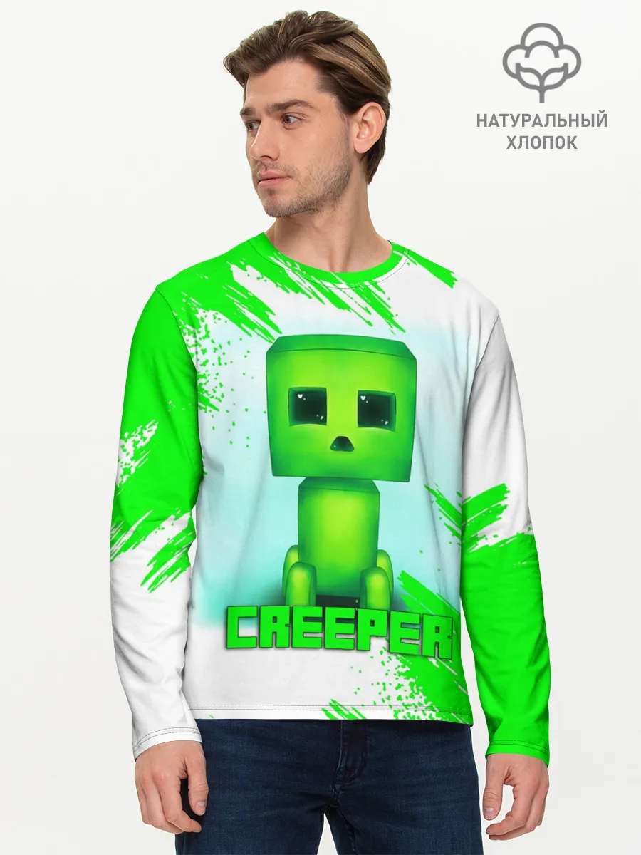 Мужской лонгслив базовый / MINECRAFT CREEPER