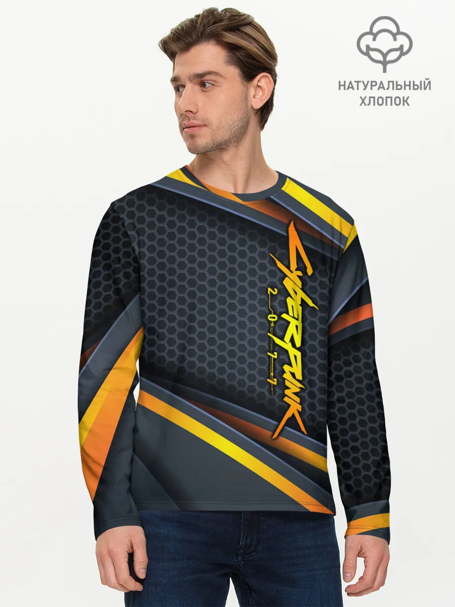Мужской лонгслив базовый / Cyberpunk 2077
