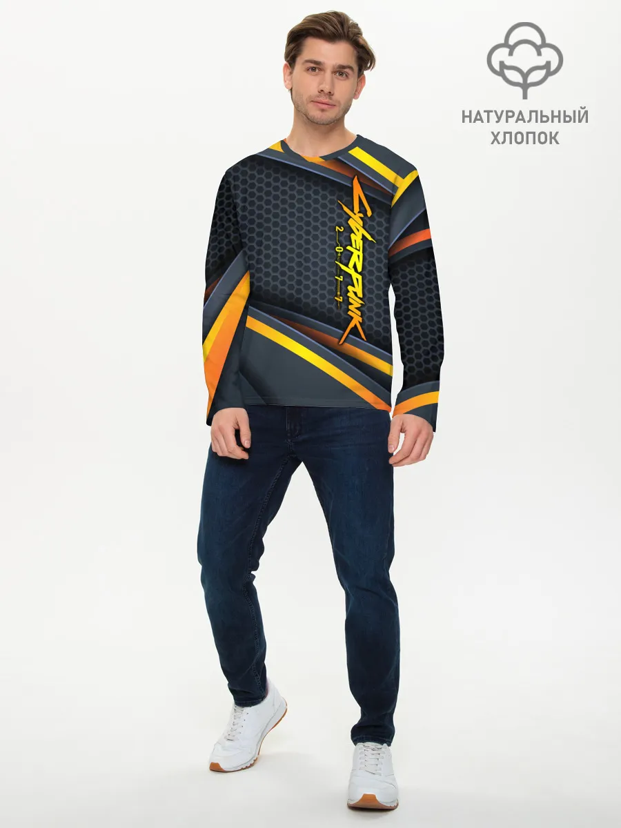 Мужской лонгслив базовый / Cyberpunk 2077