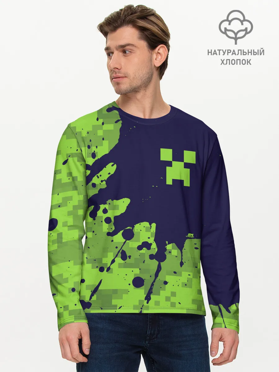 Мужской лонгслив базовый / MINECRAFT / МАЙНКРАФТ