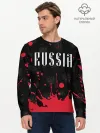 Мужской лонгслив базовый / RUSSIA / РОССИЯ