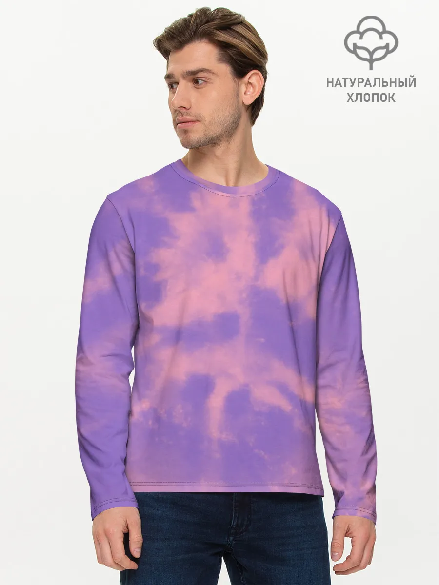 Мужской лонгслив базовый / Фиолетовый ТАЙ ДАЙ