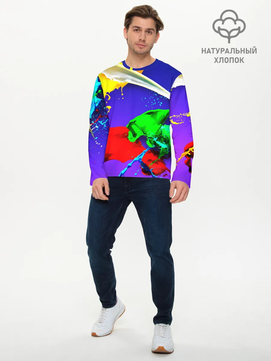 Мужской лонгслив базовый / НЕОНОВЫЙ КРАСКИ