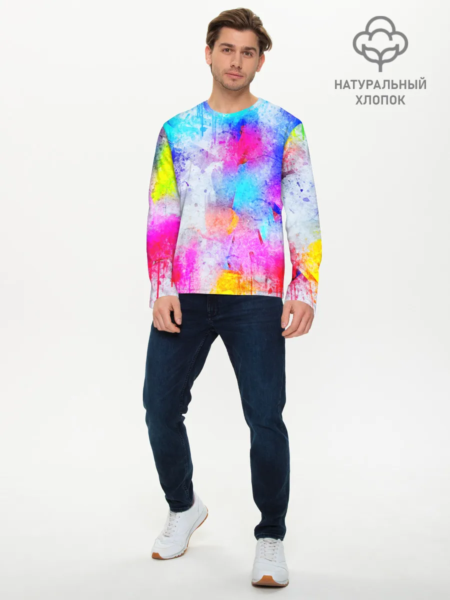 Мужской лонгслив базовый / НЕОНОВЫЕ ПОТЕРТОСТИ