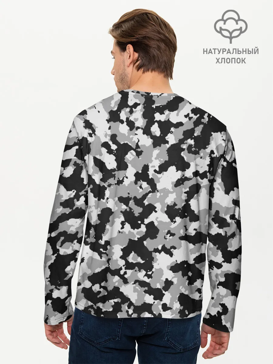 Мужской лонгслив базовый / Камуфляж | ЧБС