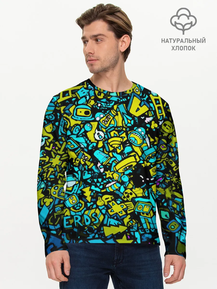 Мужской лонгслив базовый / Треш