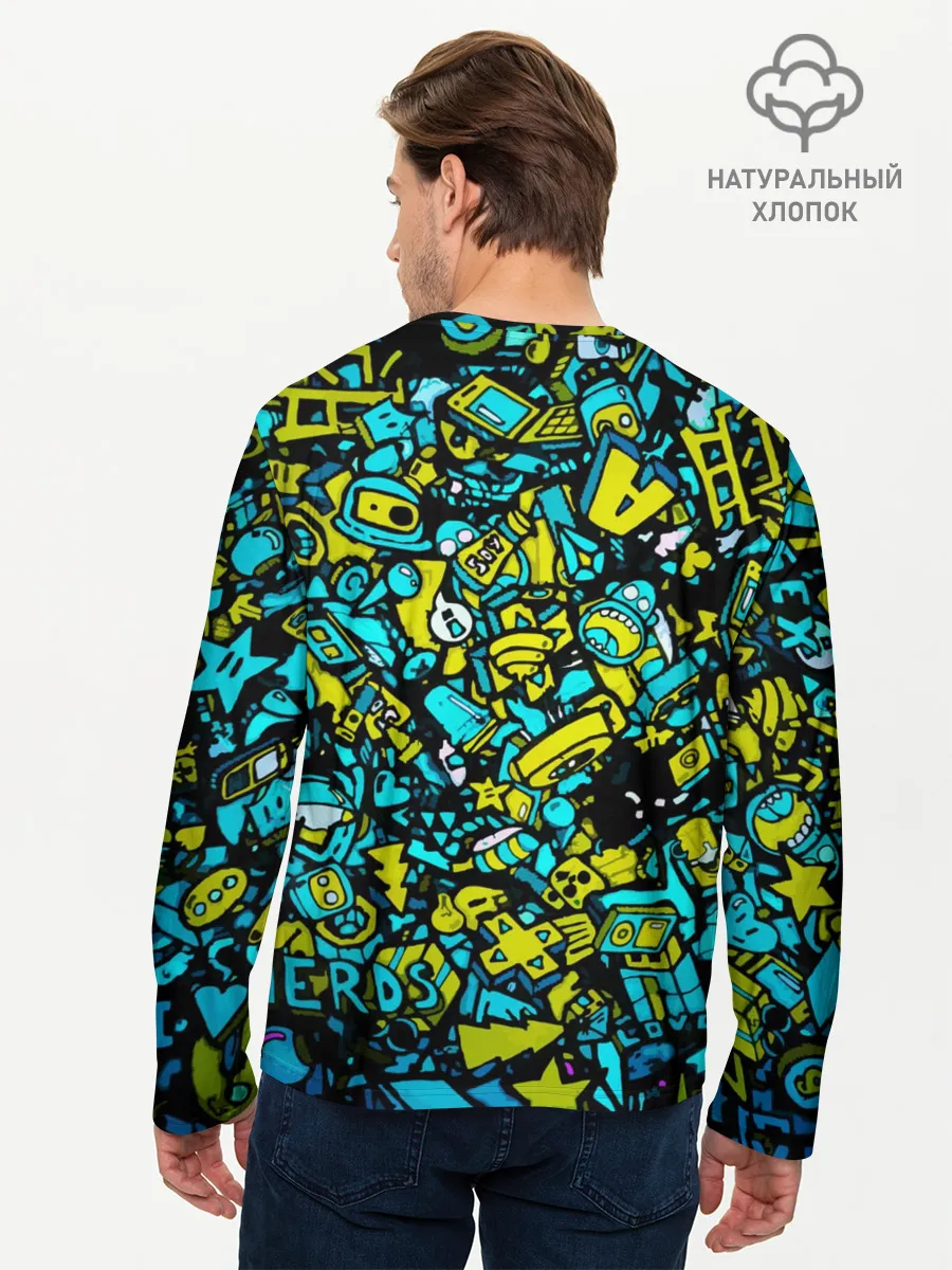 Мужской лонгслив базовый / Треш