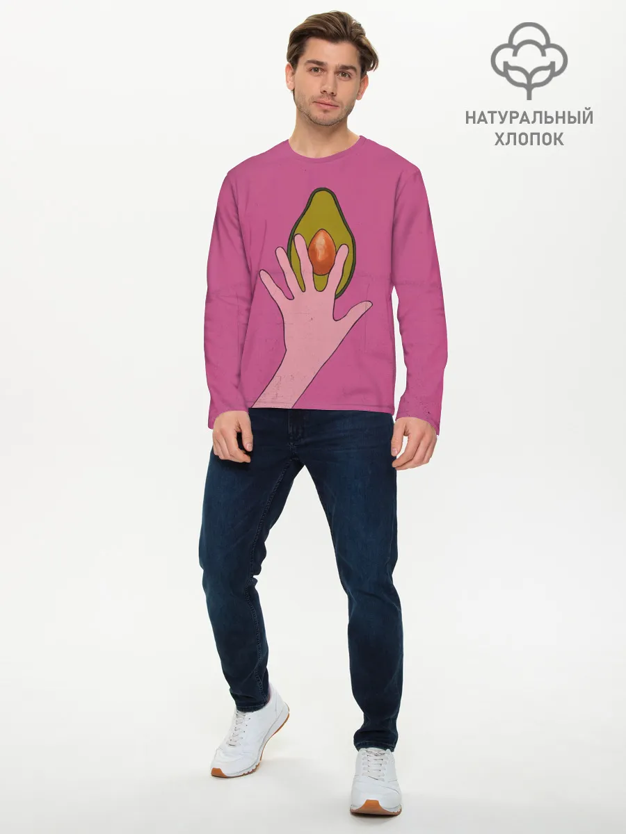 Мужской лонгслив базовый / avocado