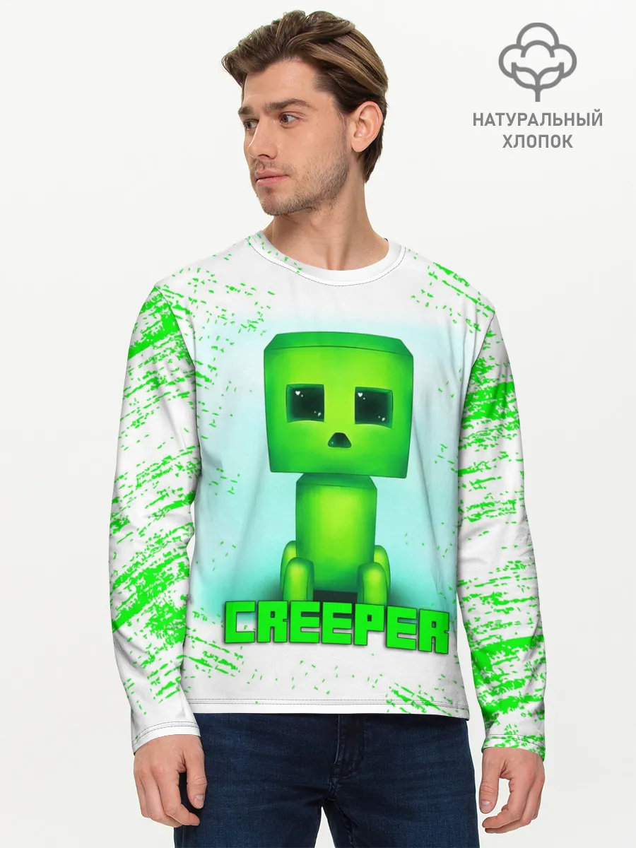 Мужской лонгслив базовый / MINECRAFT CREEPER