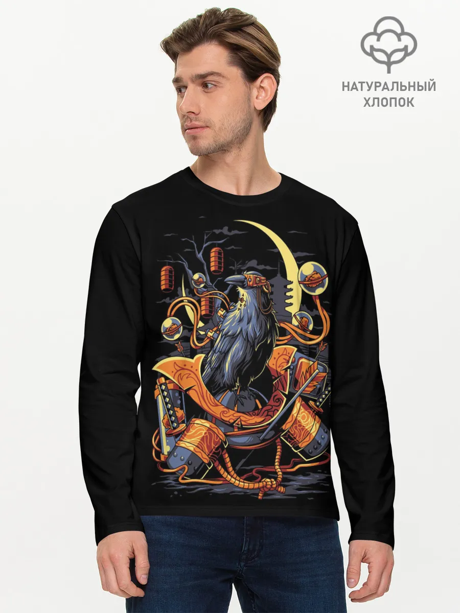 Мужской лонгслив базовый / ВОРОН СТИМПАНК