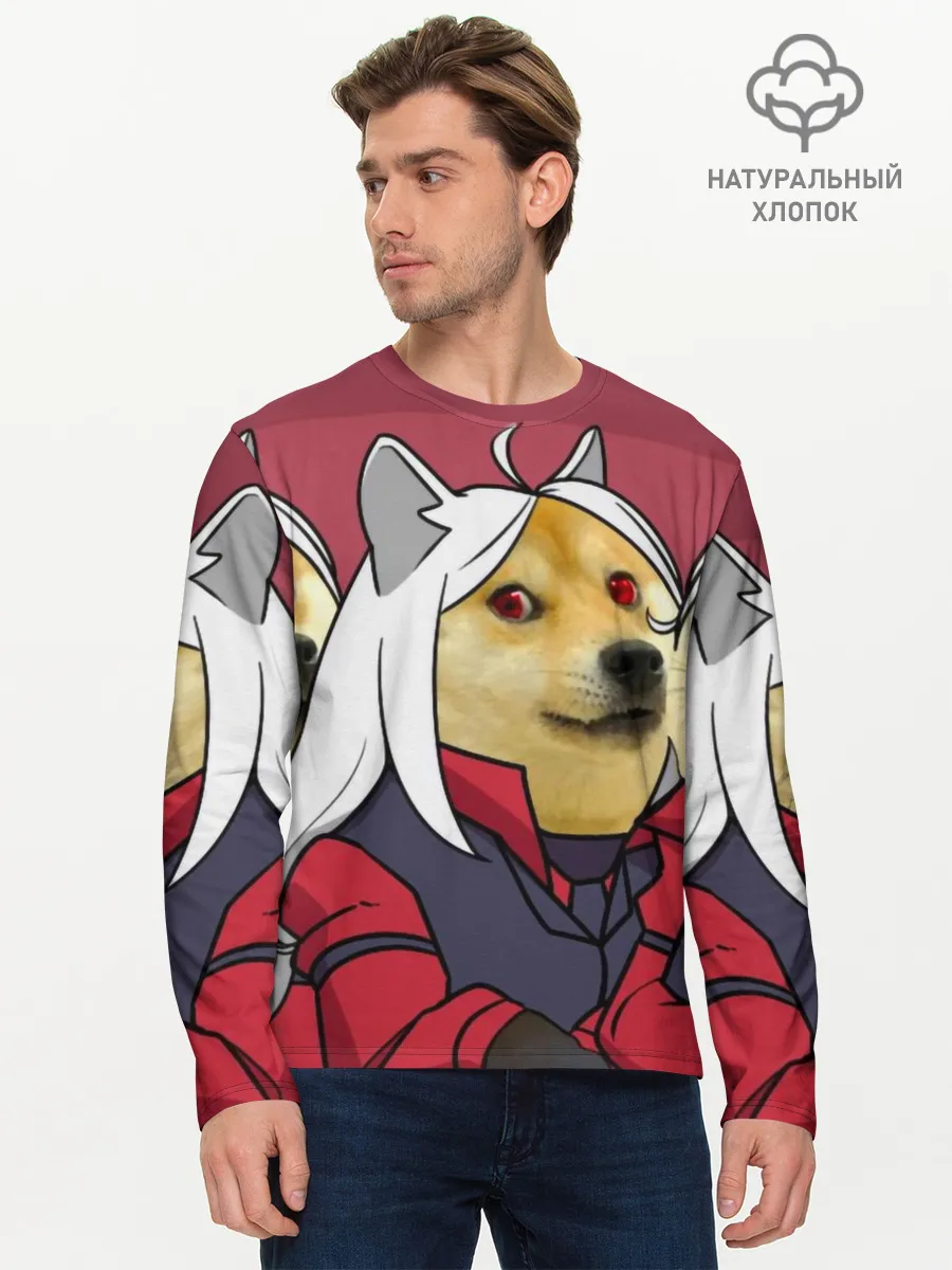 Мужской лонгслив базовый / ХЕЛЛТЕЙКЕР ДОГГО