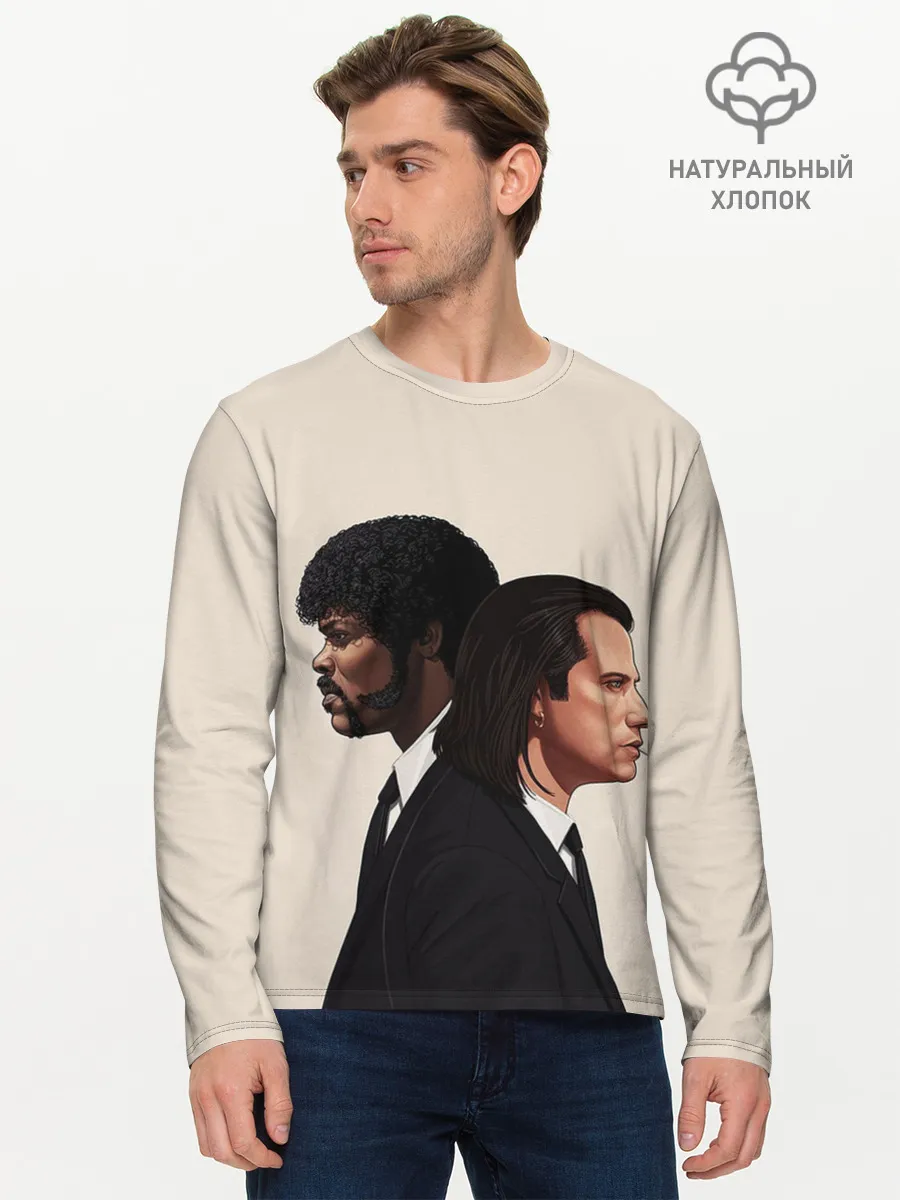 Мужской лонгслив базовый / Криминальное чтиво