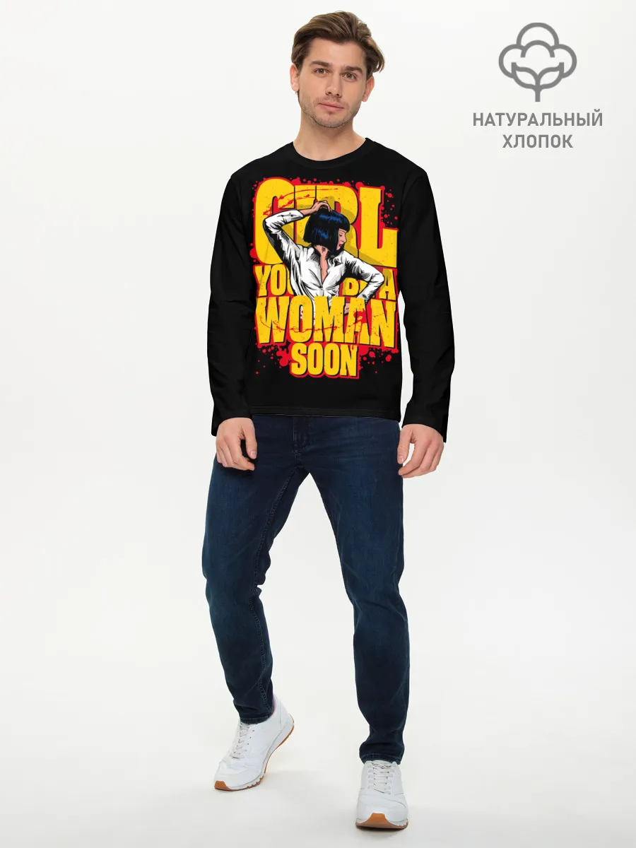 Мужской лонгслив базовый / Криминальное чтиво