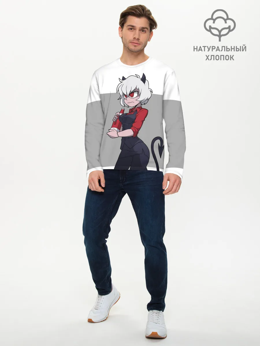 Мужской лонгслив базовый / Сердитая Малина. HELLTAKER