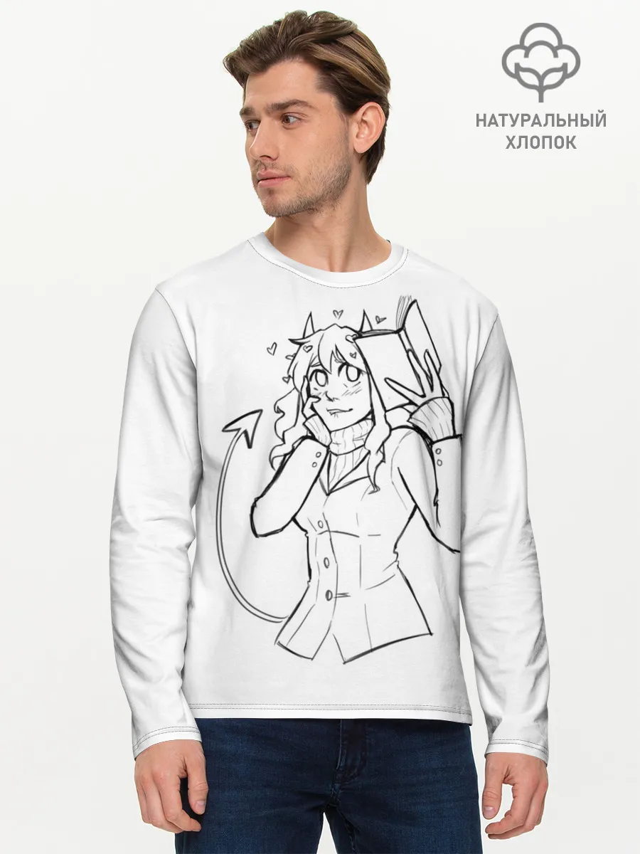 Мужской лонгслив базовый / ЛЮБЛЮ КНИГИ