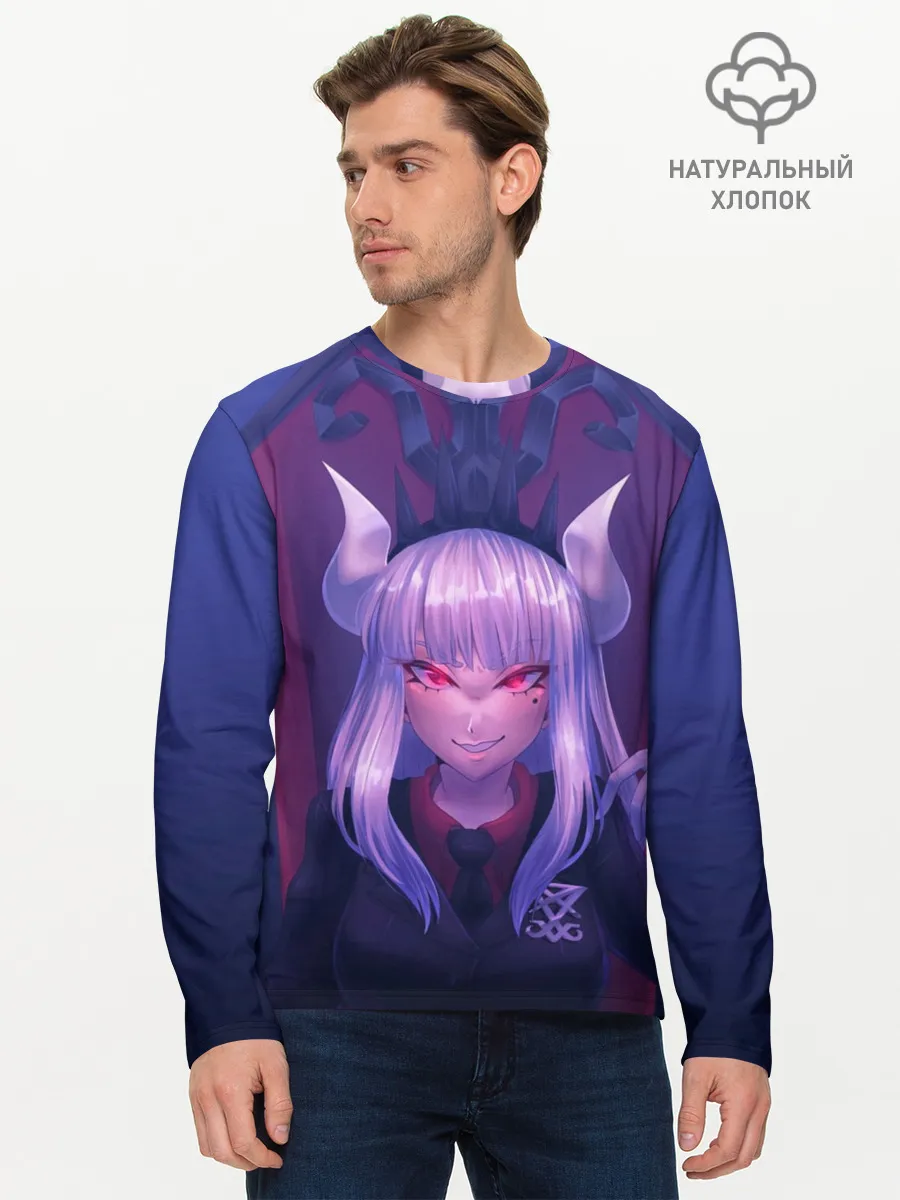 Мужской лонгслив базовый / Люцифер на троне