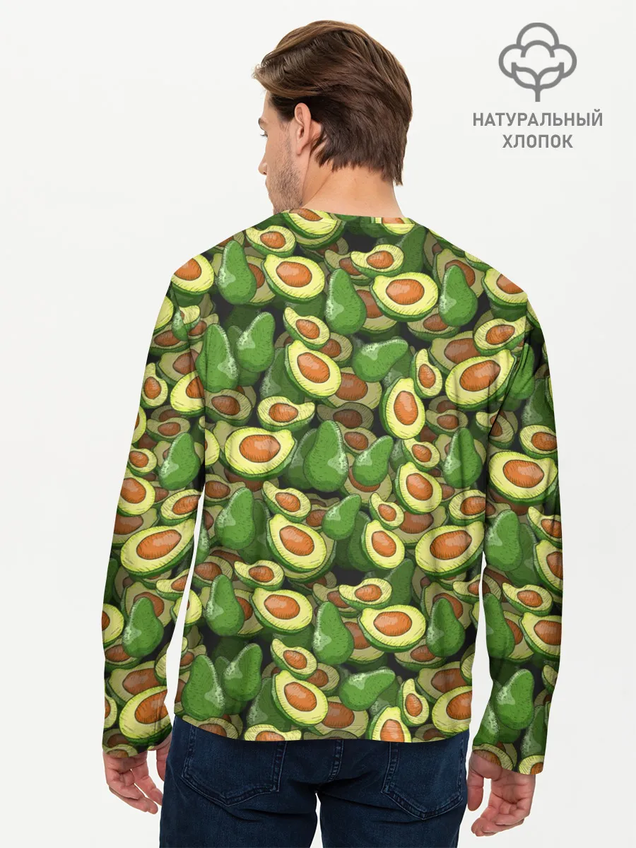Мужской лонгслив базовый / avocado