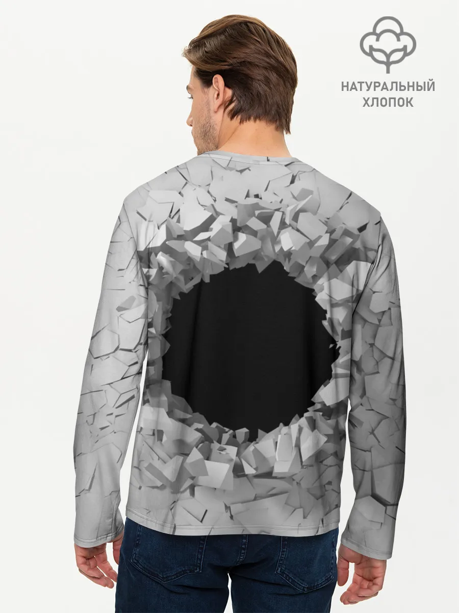 Мужской лонгслив базовый / Сквозная дыра