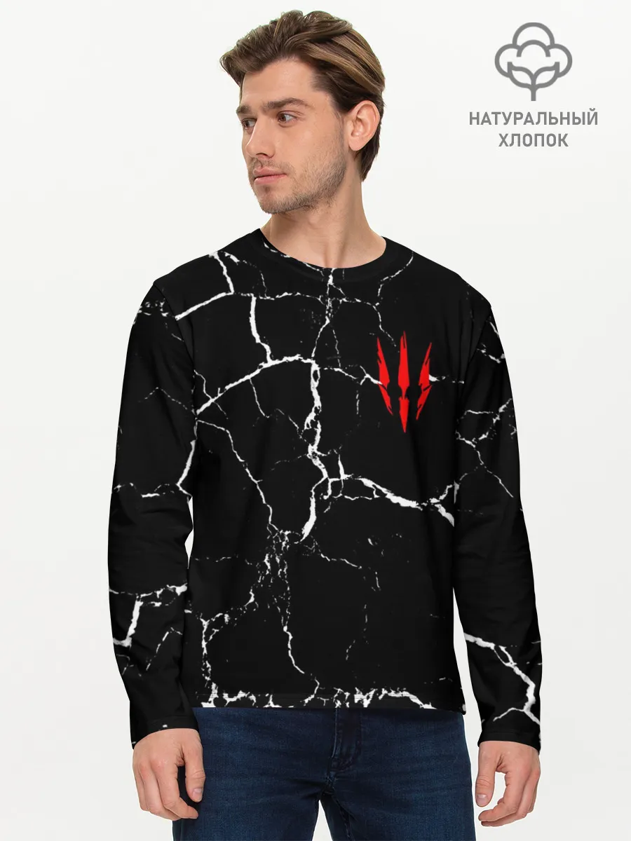 Мужской лонгслив базовый / The Witcher | Wild Hunt