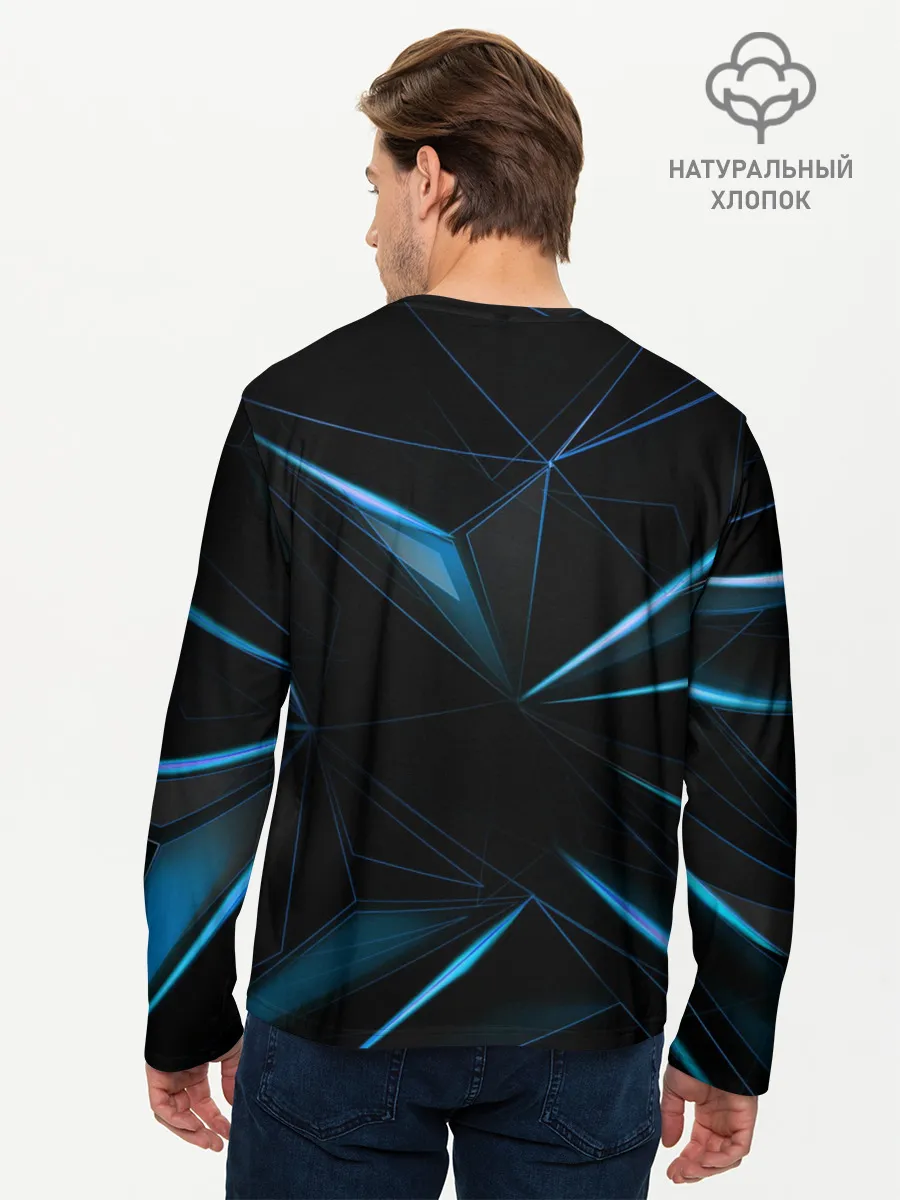 Мужской лонгслив базовый / ТРАФАЛЬГАР ЛО. Металлический фон