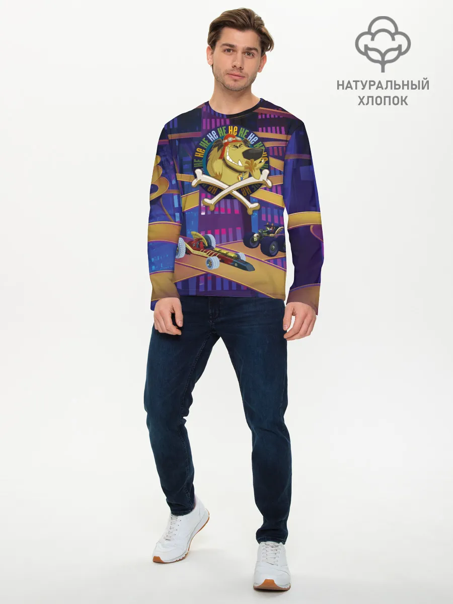 Мужской лонгслив базовый / Muttley HE HE HE