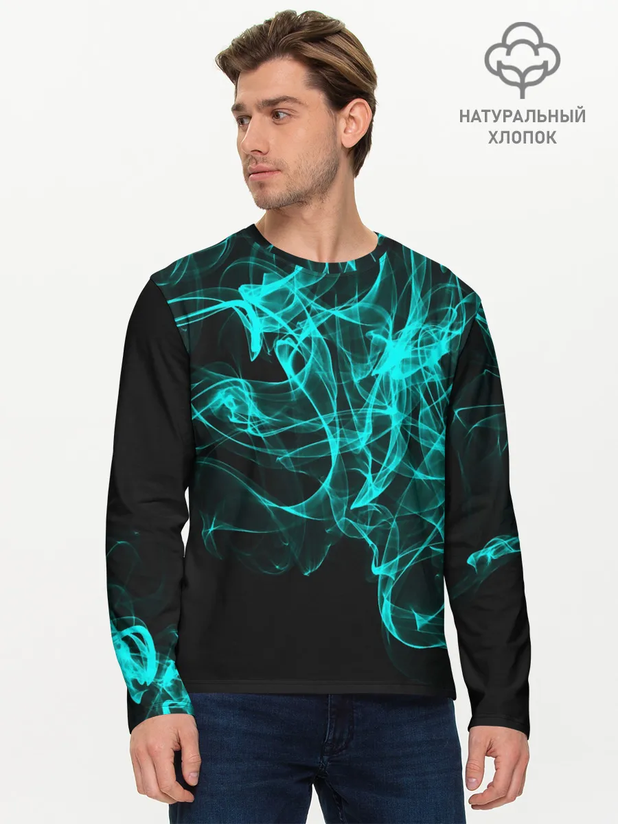 Мужской лонгслив базовый / НЕОНОВЫЙ ДЫМ