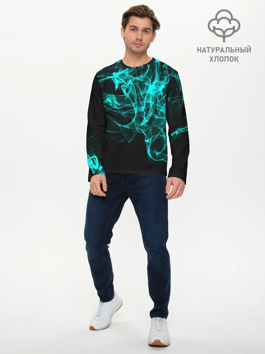 Мужской лонгслив базовый / НЕОНОВЫЙ ДЫМ