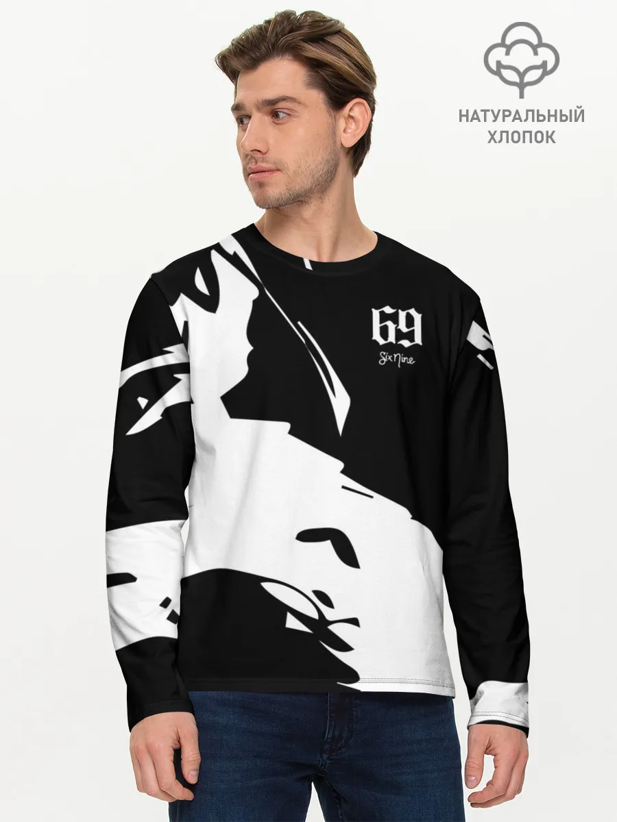 Мужской лонгслив базовый / 6ix9ine Tekashi