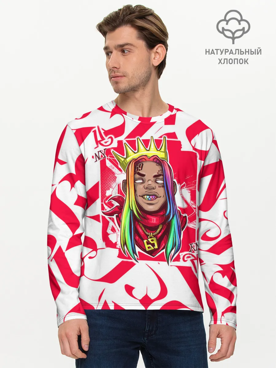 Мужской лонгслив базовый / 6ix9ine Tekashi