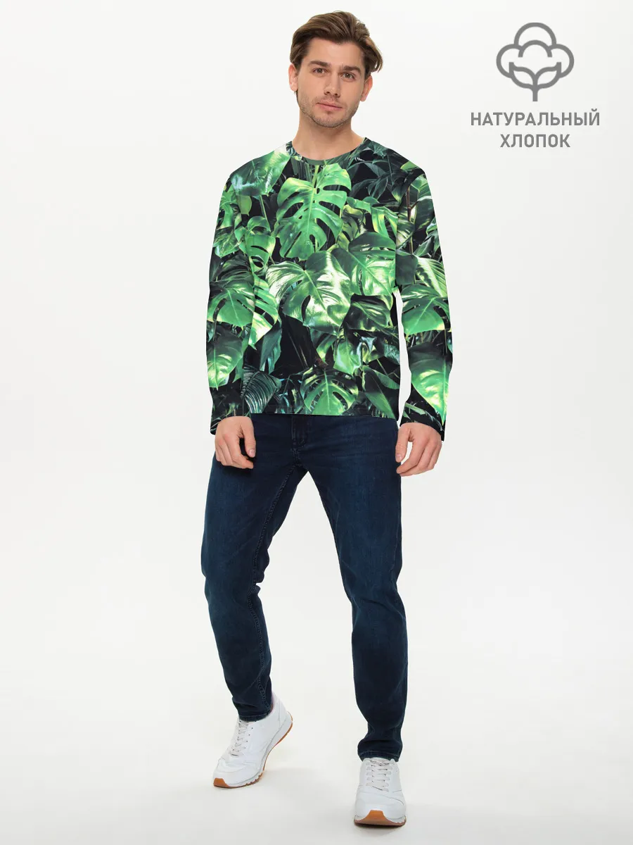 Мужской лонгслив базовый / ЛИСТЬЯ