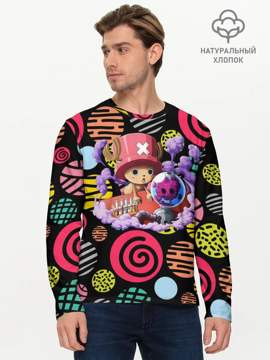 Мужской лонгслив базовый / Ван Пис | Чоппер