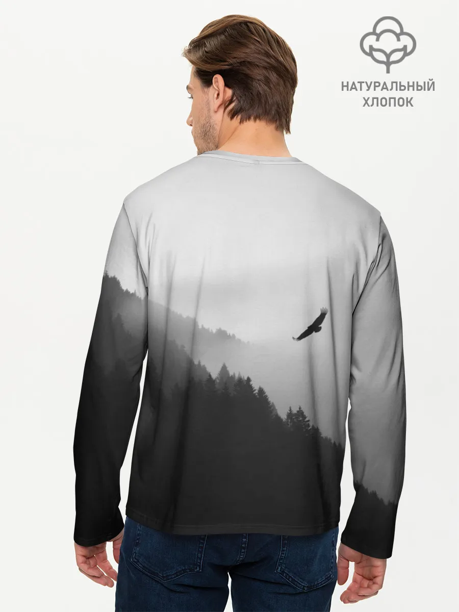 Мужской лонгслив базовый / ОРЁЛ НАД ЛЕСОМ