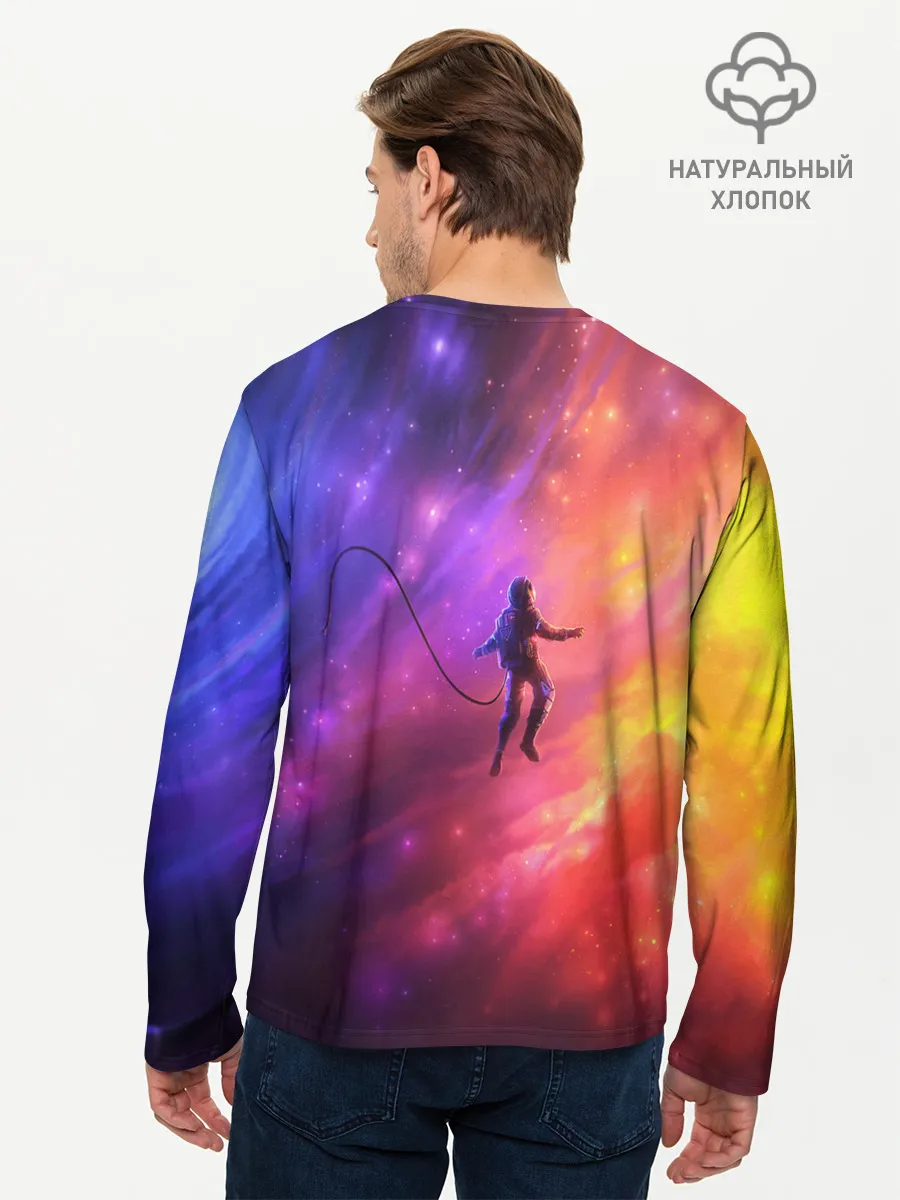 Мужской лонгслив базовый / НЕОНОВЫЙ КОСМОС