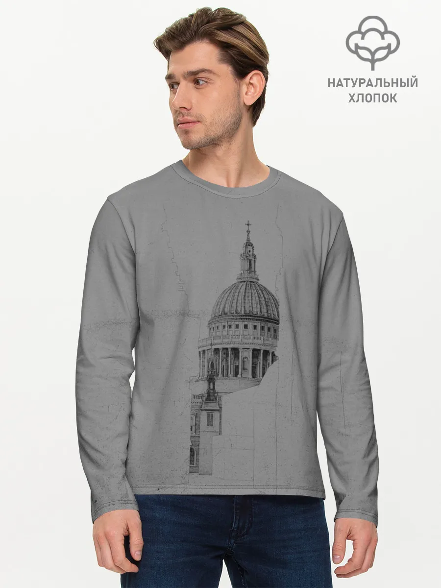 Мужской лонгслив базовый / собор