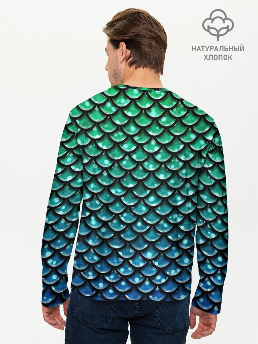 Мужской лонгслив базовый / Змеиная кожа