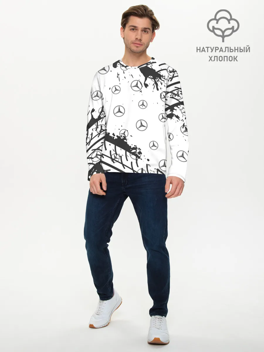 Мужской лонгслив базовый / MERCEDES / МЕРСЕДЕС