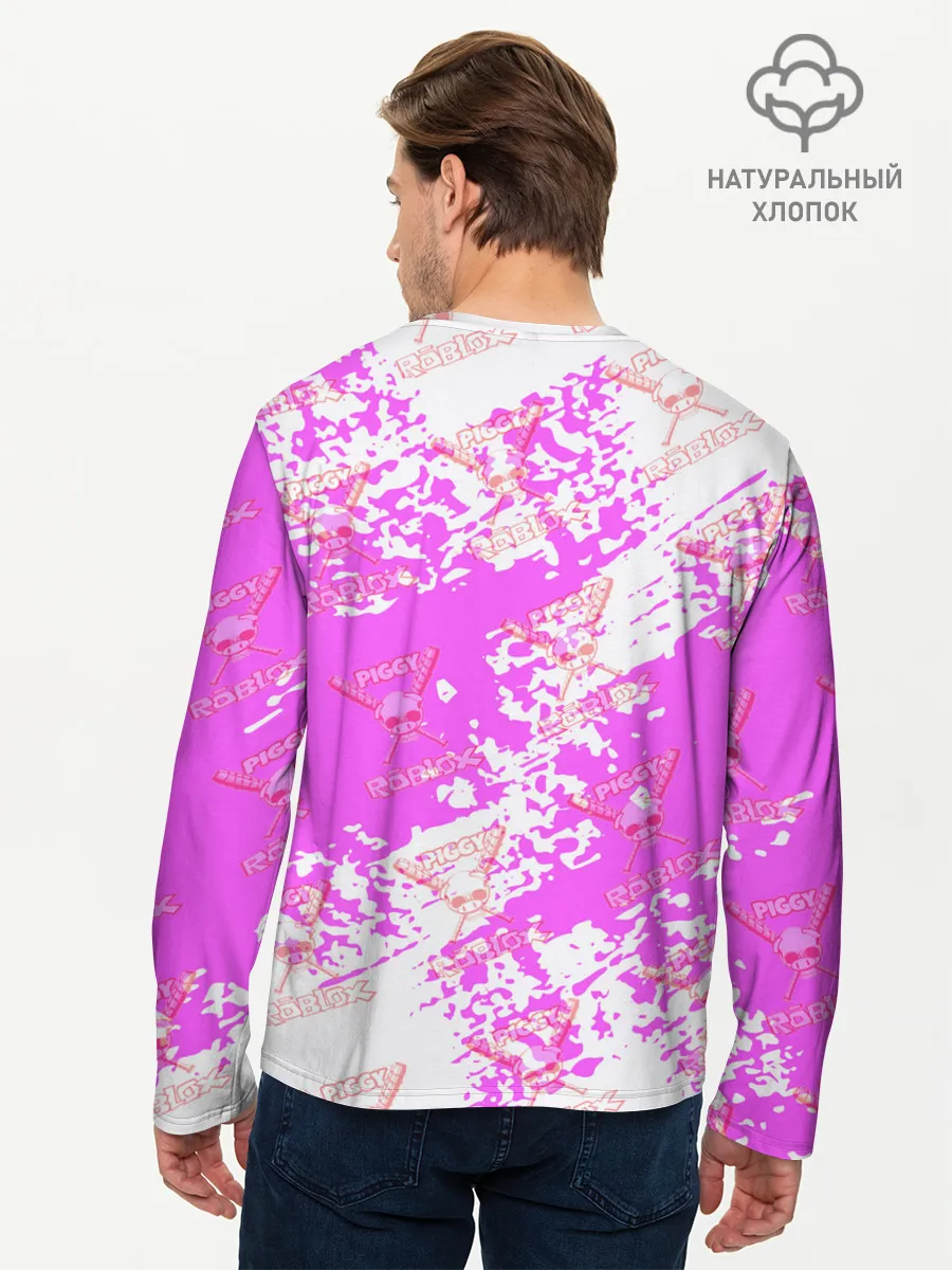 Мужской лонгслив базовый / Свинка Пигги из Roblox