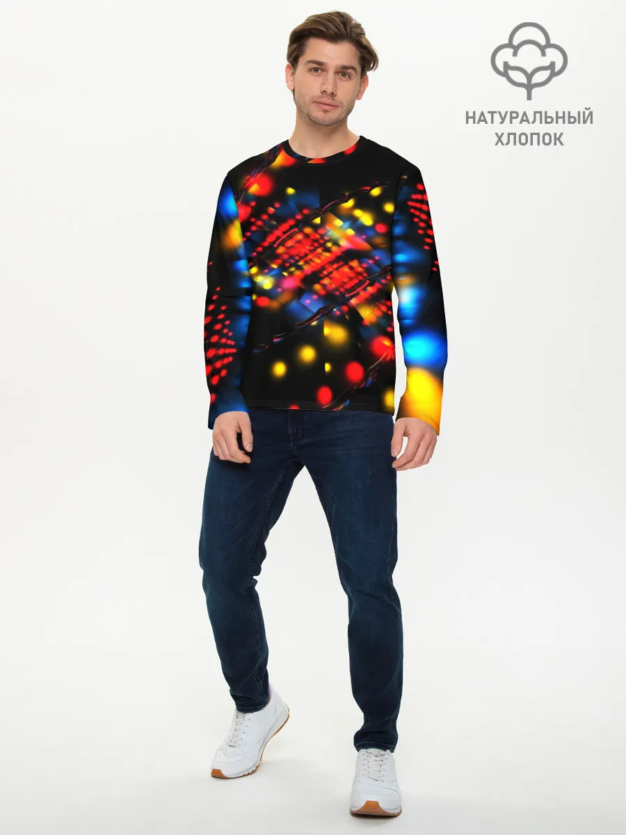 Мужской лонгслив базовый / Fractal Digital 3D