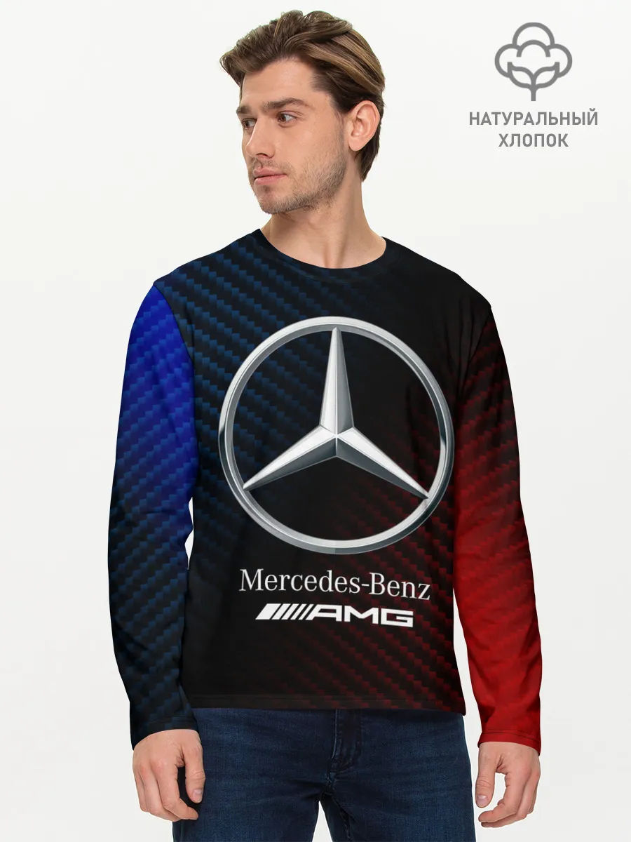 Мужской лонгслив базовый / MERCEDES / МЕРСЕДЕС