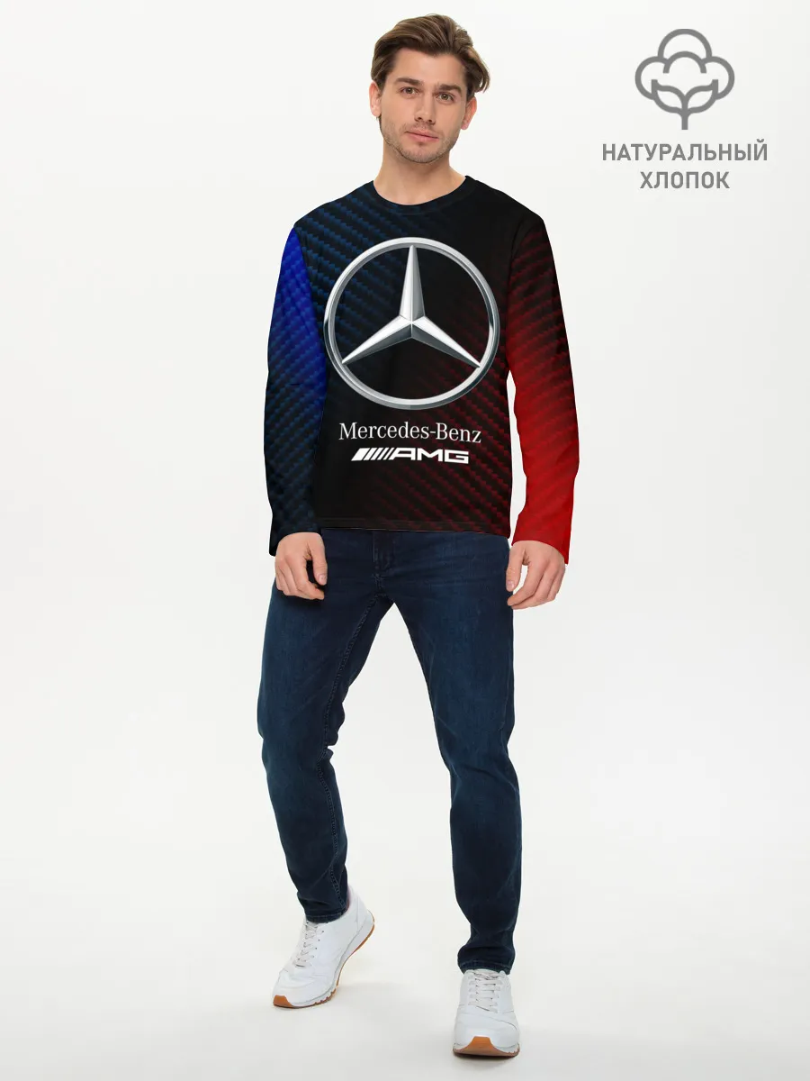Мужской лонгслив базовый / MERCEDES / МЕРСЕДЕС