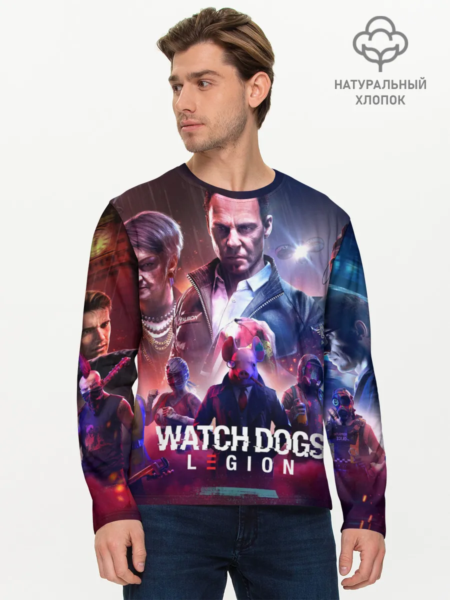 Мужской лонгслив базовый / WATCH DOGS:LEGION