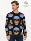 Мужской лонгслив базовый / Neon skull