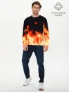 Мужской лонгслив базовый / Огонь