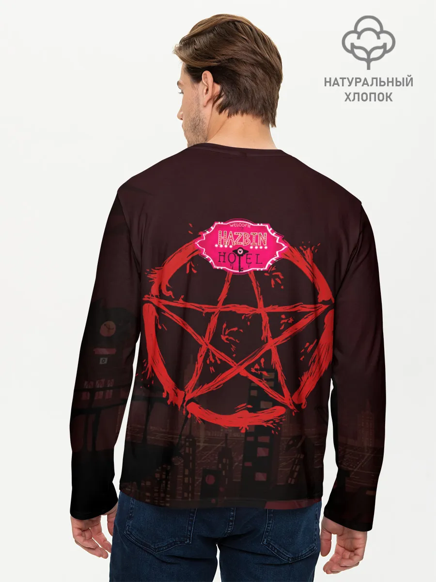 Мужской лонгслив базовый / Отель Хазбин - Хаск