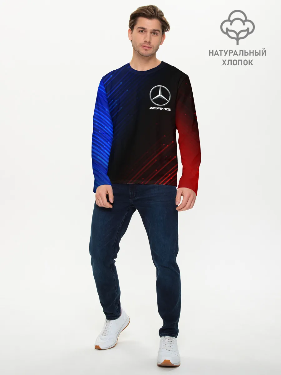 Мужской лонгслив базовый / MERCEDES / МЕРСЕДЕС