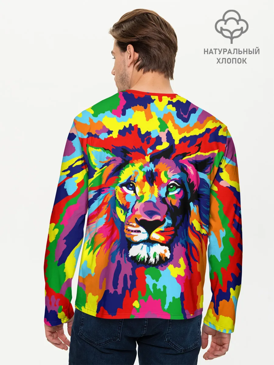 Мужской лонгслив базовый / Лев Artistic Art