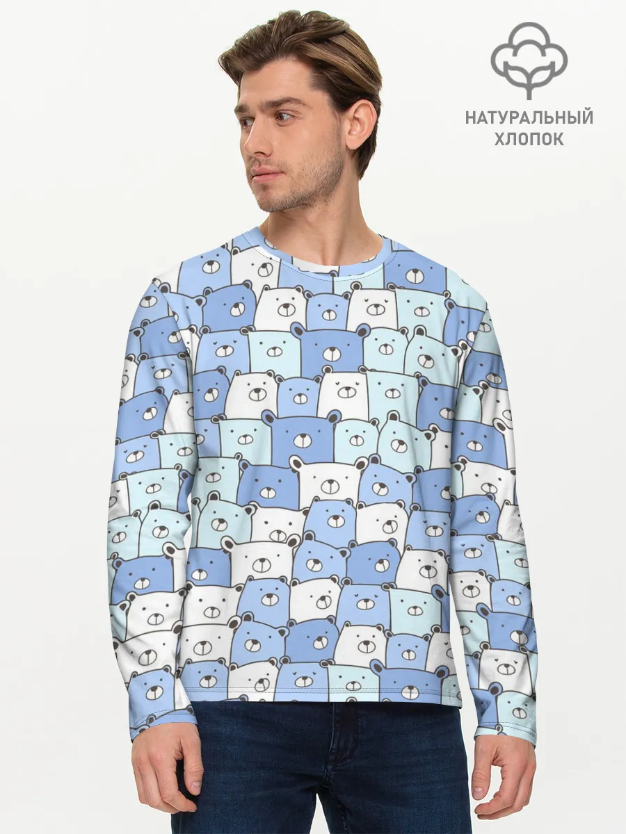 Мужской лонгслив базовый / МИШКИ