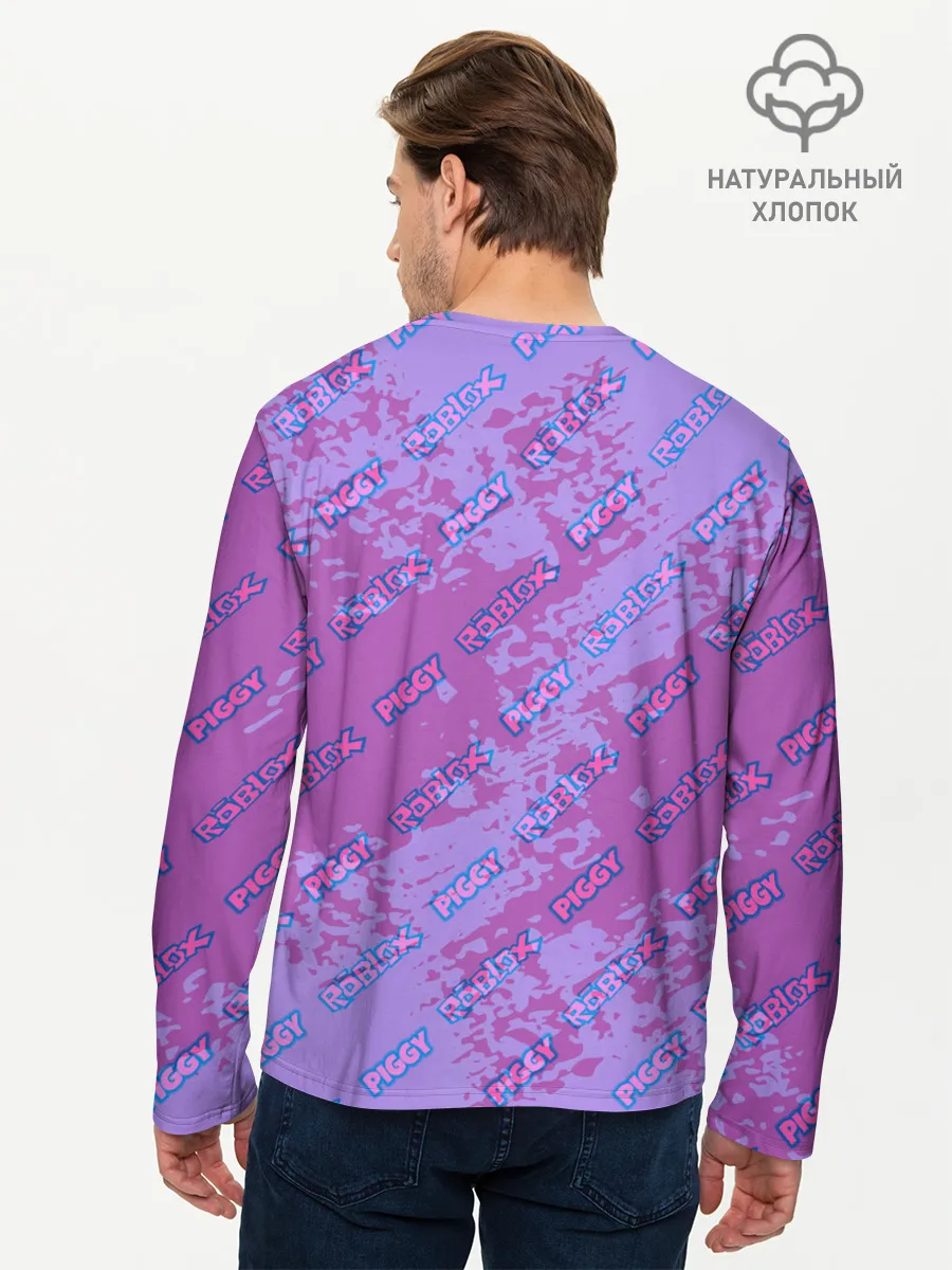 Мужской лонгслив базовый / Свинка Пигги из Roblox