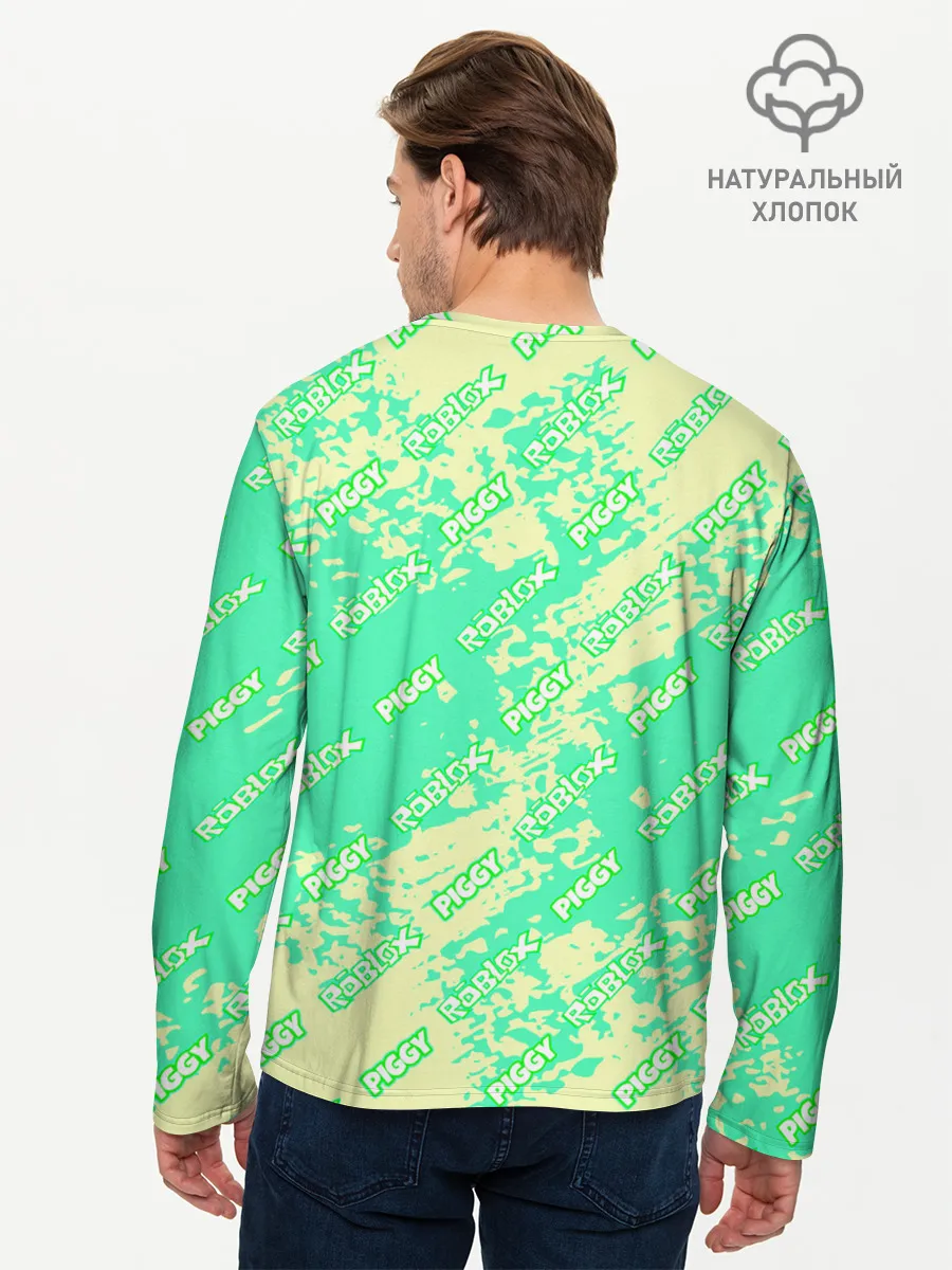 Мужской лонгслив базовый / Свинка Пигги из Roblox